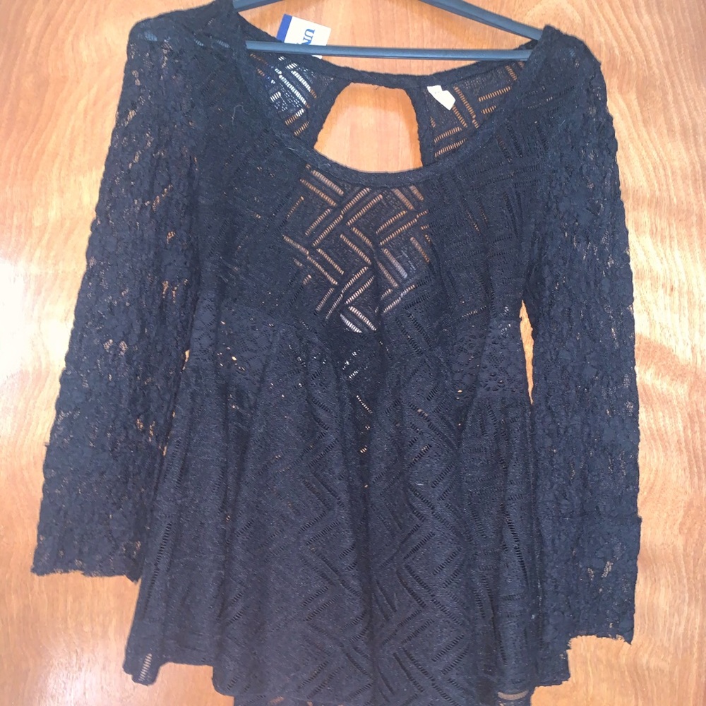 Free People Cover Up Lace Top Size S